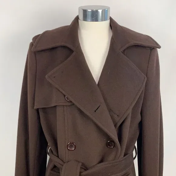 Burberry virgin wool brown trench coat